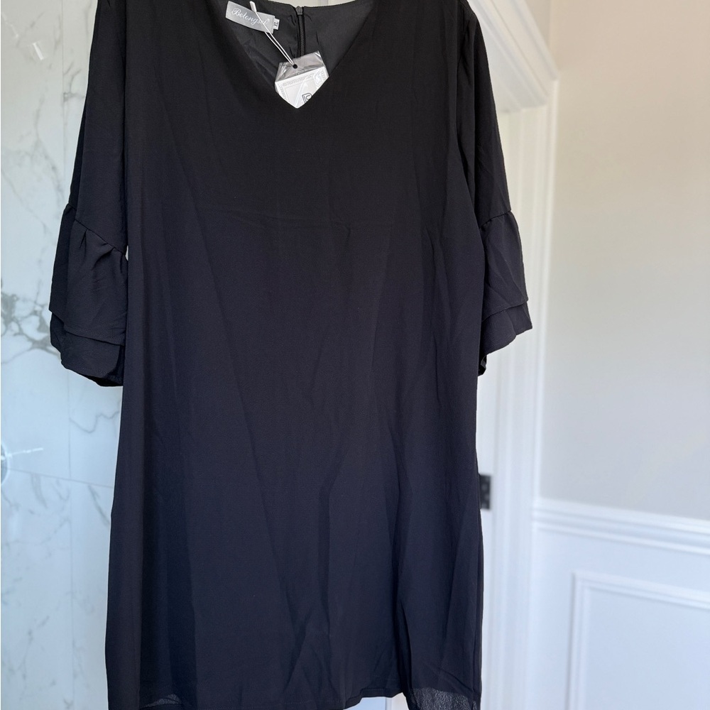 Black V-Neck Dress